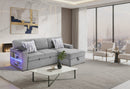 U0214 GREY SOFA BED