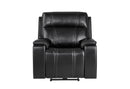 U8880 BLACK LEATHER POWER RECLINER