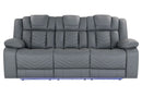 U7068 GREY 10 PWR REC SOFA/PWR CON REC LOVESEAT WITH LED