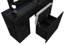 ELLA BLACK VANITY SET WITH STORAGE STOOL