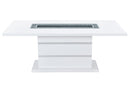 MONACO WHITE DINING TABLE + 8 MONACO DINING CHAIR