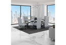 D1212 DINING TABLE + 6 D12DC WHITE/GREY