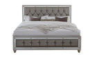 RILEY SILVER KING BED, 2 DRESSERS, MIRROR AND 2 NIGHTSTANDS