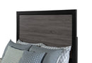 LISBON GREY/BLACK QUEEN BED, DRESSER, MIRROR AND NIGHTSTAND