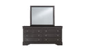 POMPEI METALLIC GREY QUEEN BED, DRESSER, MIRROR AND 2 NIGHTSTANDS