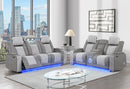 U8000 GREY PWR REC SOFA/PWR CONSOLE REC LOVESEAT W/PHR