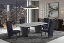 D2502 DINING TABLE AND 8 D12 BLACK DINING CHAIR