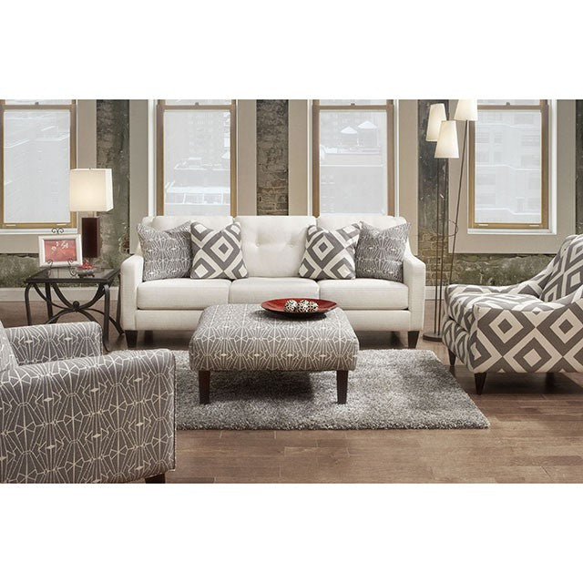 PARKER Gray/Pattern Ottoman image